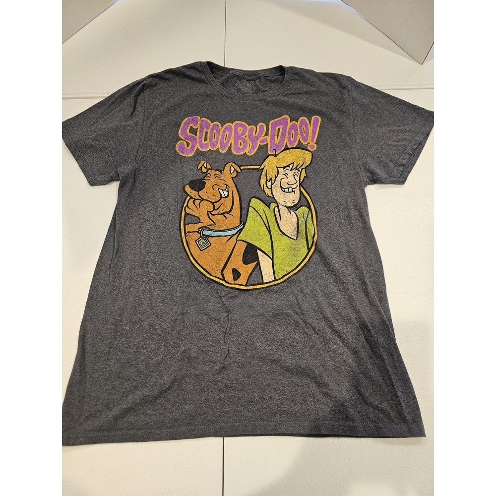 Scooby Doo T-Shirt Men's Medium Gray, Shaggy & Scooby Doo